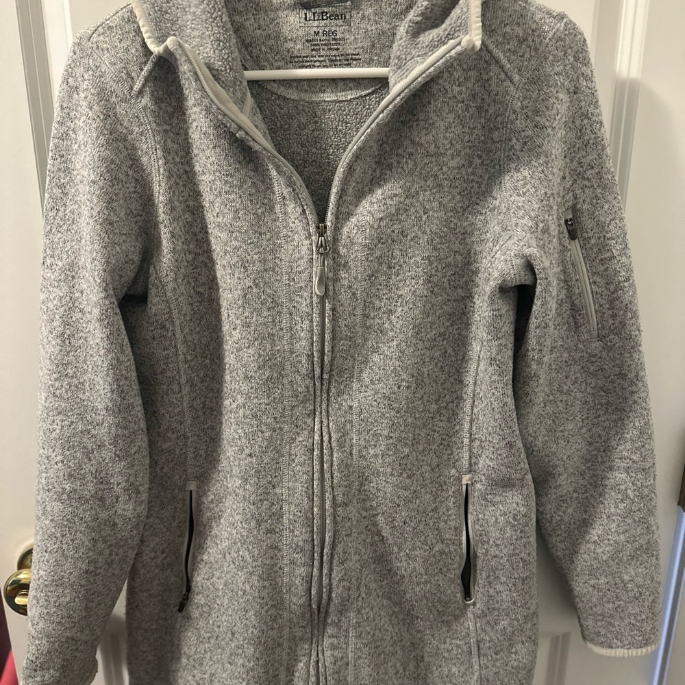 Ll bean sweater fleece coat-medium